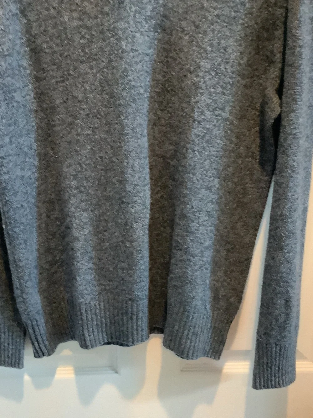 Joseph Abboud Men’s Shawl-Collar Gray V-Neck Sweater, wool blend